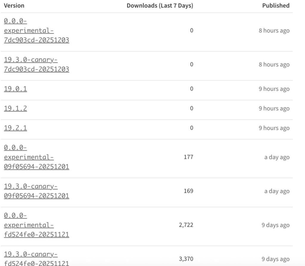 React/Next.js最新远程代码执行漏洞实际影响有限，仅影响近一年应用